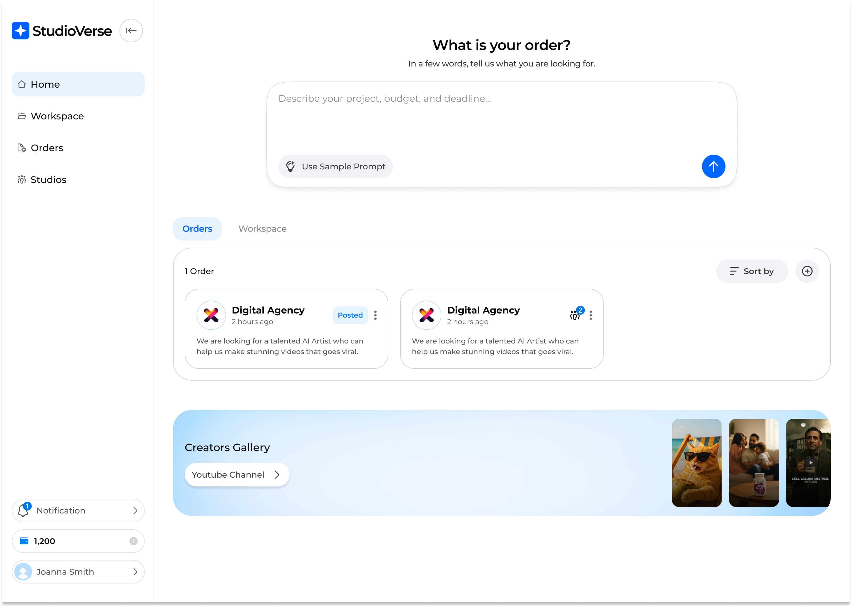 StudioVerse platform preview